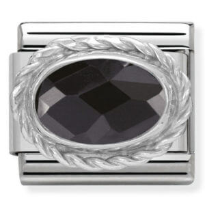 Nomination Silver Black CZ