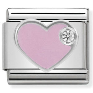 Nomination Silver Pink Heart