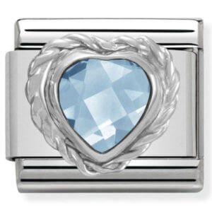 Nomination Silver Light Blue CZ Heart