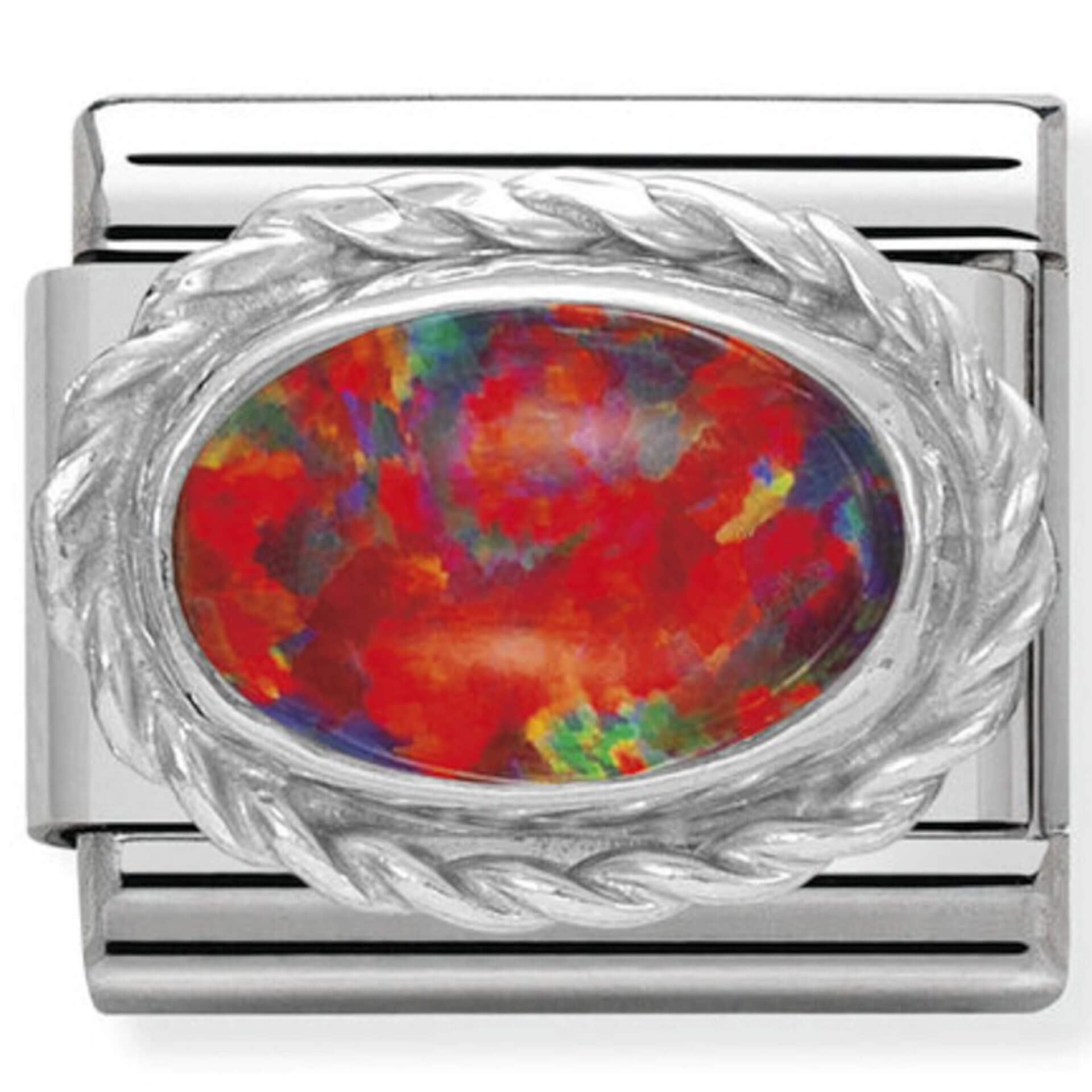 Nomination Silver Red Opal