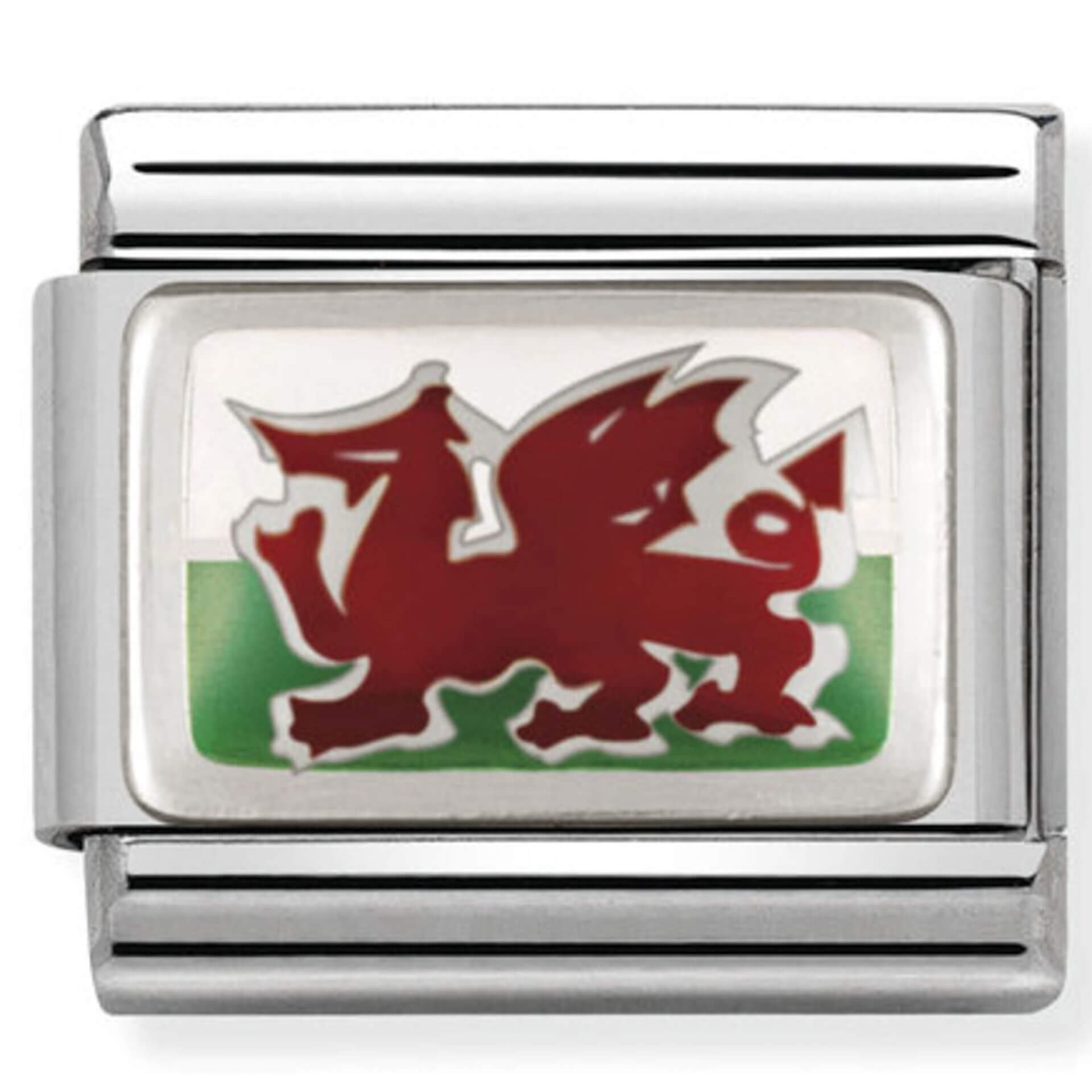 Nomination Silver Wales Flag Charm