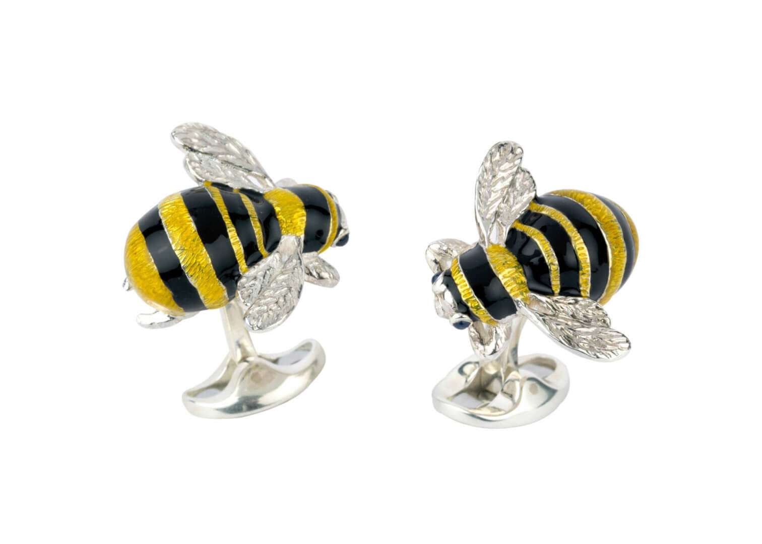 Sterling Silver Bumble Bee Cufflinks