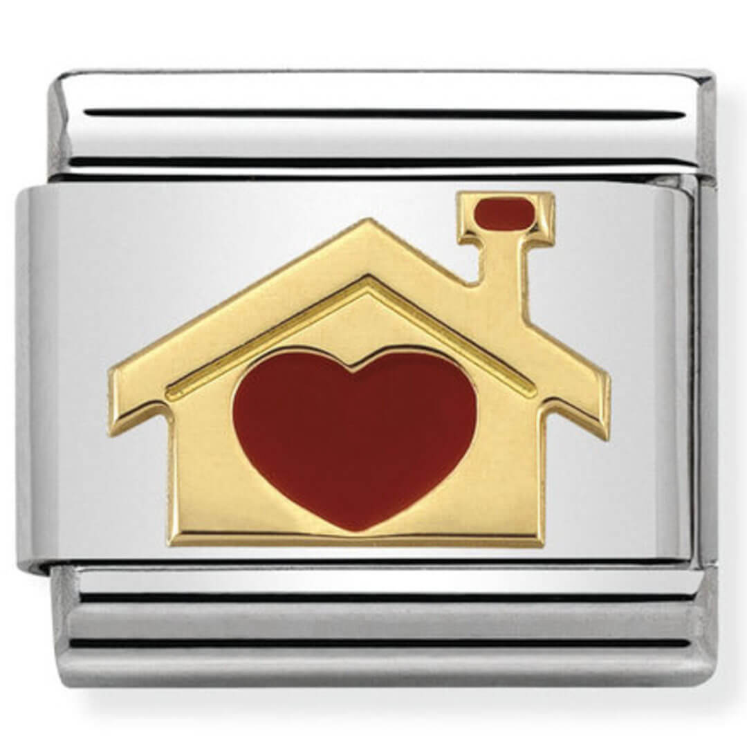 Nomination Gold Home with Heart