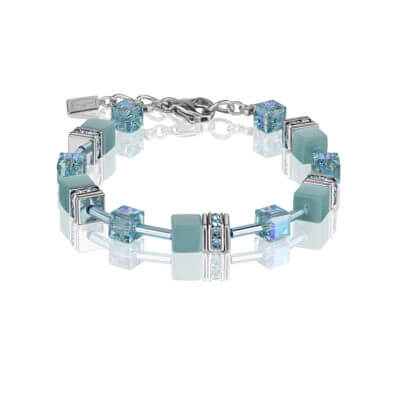 Coeur De Lion Aqua Geo Cube Bracelet