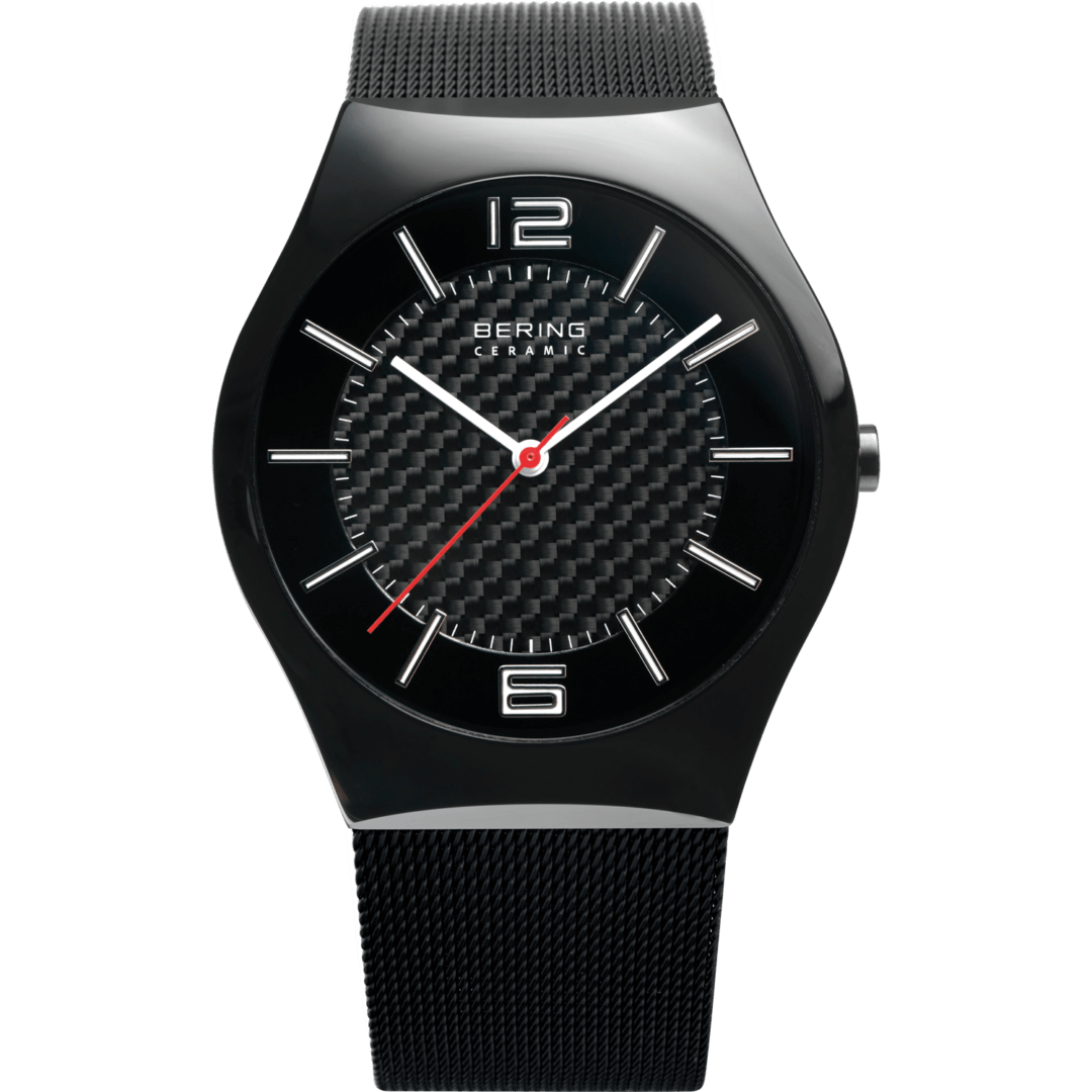 Bering Men's Black Ceramic & Black Milanese Christopher Jewellers