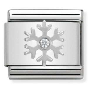 Nomination Silver Snowflake with White CZ
