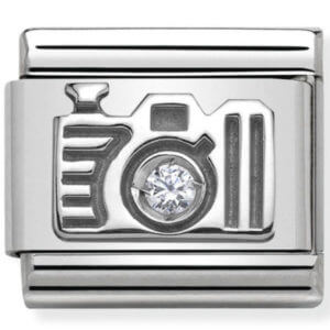 Nomination Silver Camera with CZ