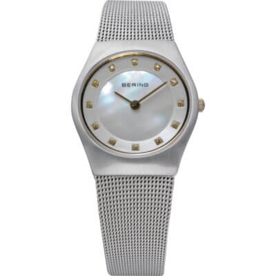 Bering Women's White Mother of Pearl & White Milanese