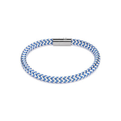 Coeur De Lion Blue-Silver Braided Bracelet