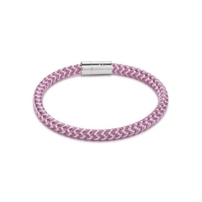 Coeur De Lion Rose-Silver Braided Bracelet