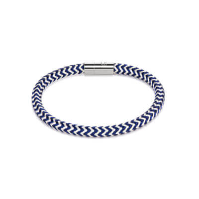 Coeur De Lion Dark Blue-Silver Braided Bracelet
