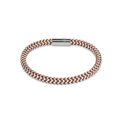 Coeur De Lion Brown-Silver Braided Bracelet