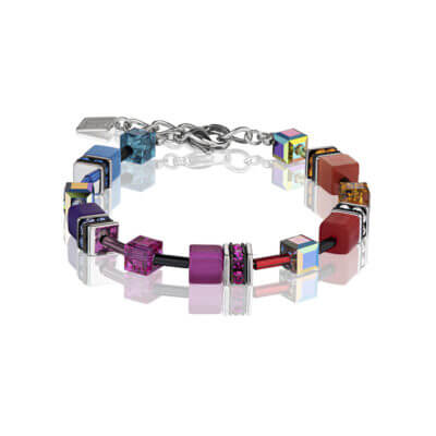 Coeur De Lion Multicolour Rainbow Geo Cube Bracelet