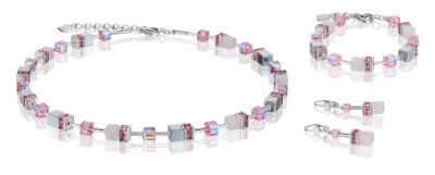 Coeur De Lion Light Rose Geo Cube Necklace