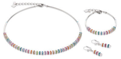 Coeur De Lion Multicolour Crystal Frontline Necklace
