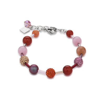 Coeur De Lion Orange-Rose Crystals Pavé Bracelet