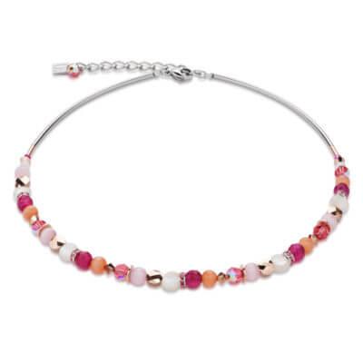 Coeur De Lion Pink-Orange Crystal Necklace