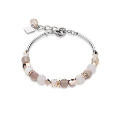 Coeur De Lion Beige-Rose Crystal Bracelet