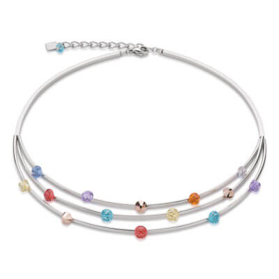 Coeur De Lion Multicolour Pastel Crystal Necklace