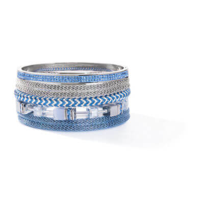 Coeur De Lion Blue-Silver Braided Bracelet