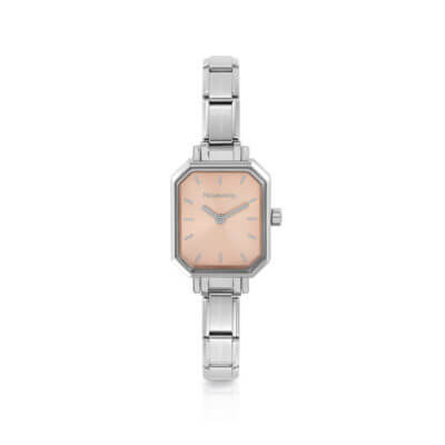 Nomination Classic Stainless Steel Watch With Rectangular Pink Dial