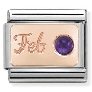 Nomination Rose Gold February - Amethyst