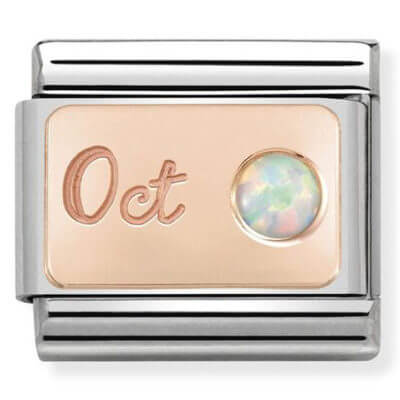 Nomination Rose Gold October - White Opal