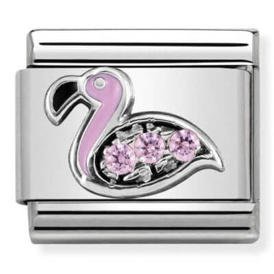 Nomination Silver Flamingo with Pink CZ