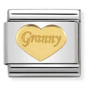 Nomination Gold Granny Heart