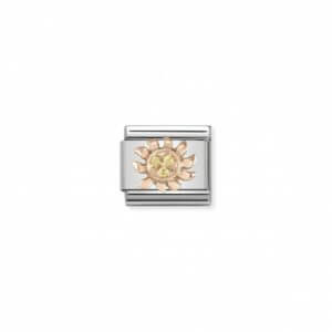 Nomination Rose Gold - Sun with Yellow CZ