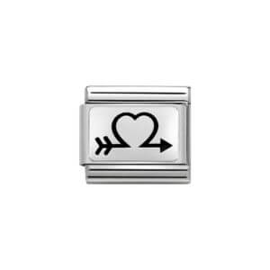 Silver Arrow Heart Nomination Charm