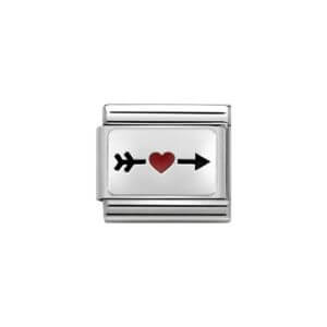 Red Heart with Arrow Nomination Charm