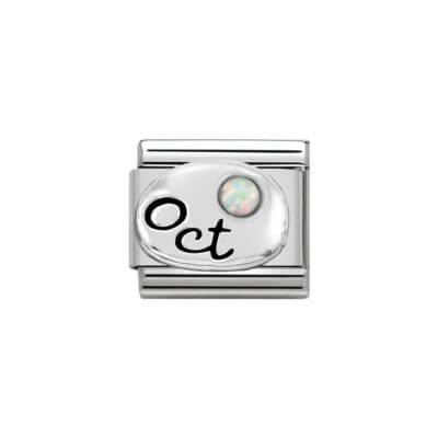 Nomination Silver October Opal Charm