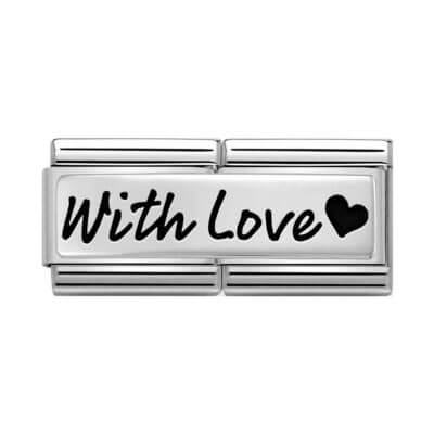 Nomination charm with 'With love' script