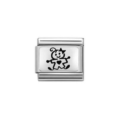 Nomination Silver Illustrated Baby Girl Charm