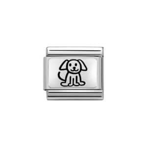 Nomination Silver Family Dog Charm