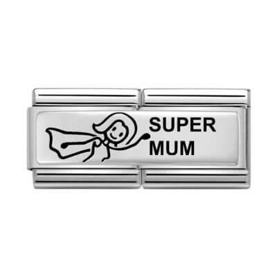 Nomination Silver Double Super Mum Charm