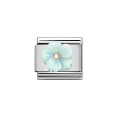 Blue Nomination flower charm