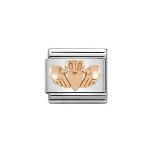 Rose gold Claddagh Nomination charm