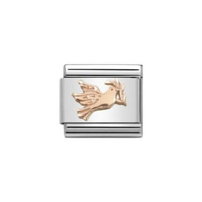 Nomination rose gold Dove charm