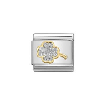 Nomination Gold with Silver Glitter 40 Charm
