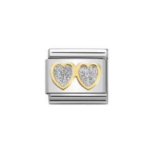 Nomination Gold with Silver Glitter 40 Charm