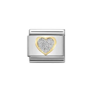 Nomination Gold with Silver Glitter 40 Charm