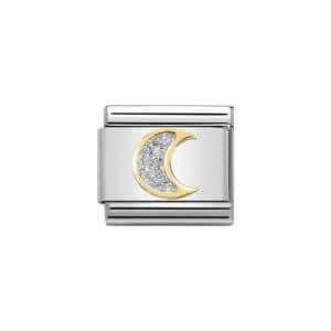 Nomination Gold with Silver Glitter 40 Charm