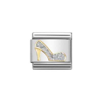 Glitter high heel shoe charm