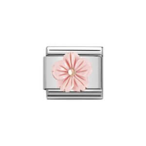 Pink flower Nomination charm