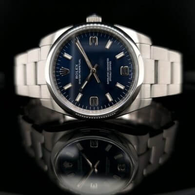 2018 Rolex - Steel Oyster Perpetual-34 Blue Dial on steel bracelet - Box and Papers
