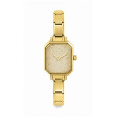 Nomination Classic Gold Plated Watch With Gold Glitter Dial
