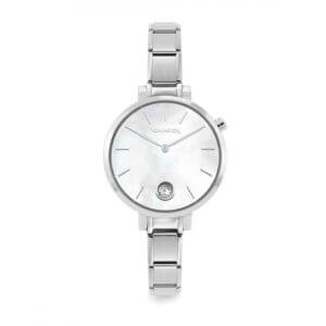 Nomination Classic Stainless Steel Watch With Round Mother of Pearl CZ Dial