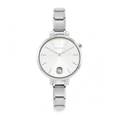 Nomination Classic Stainless Steel Watch With Silver CZ Dial